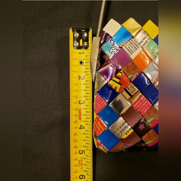 ❤️ Nahui Ollin Hand Woven Candy Wrapper Purse Hand Bag Funky boho ❤️ - Picture 3 of 8